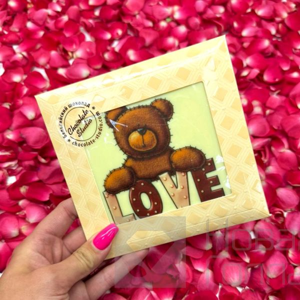 Шоколадная открытка Love